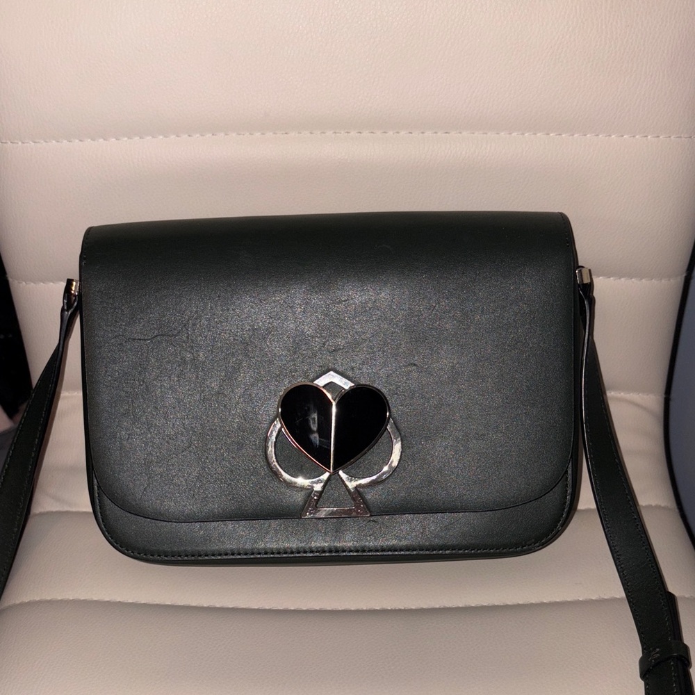 Kate Spade Hunter Green Crossbody with Gold Accent